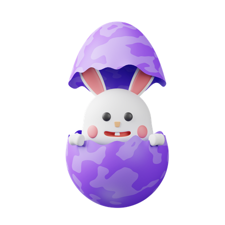 Rabbit in the Egg  3D Icon