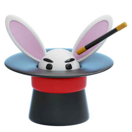 RABBIT IN THE HAT  3D Icon