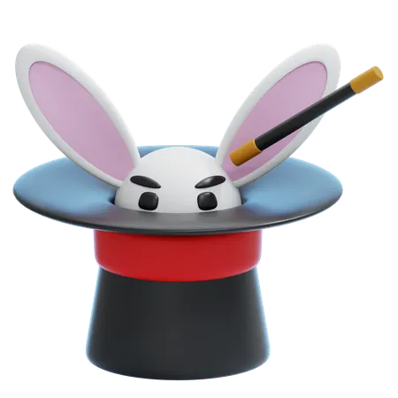 RABBIT IN THE HAT  3D Icon