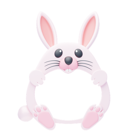 Rabbit Shape Animal Frame  3D Icon