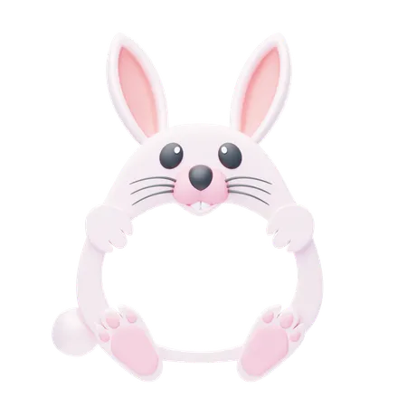 Rabbit Shape Animal Frame  3D Icon