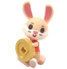 Rabbit With Gold Coin