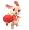 Rabbit With Red Lantern