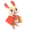 Rabbit With Shopping Bag