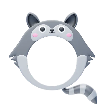 Raccon Shape Animal Frame  3D Icon