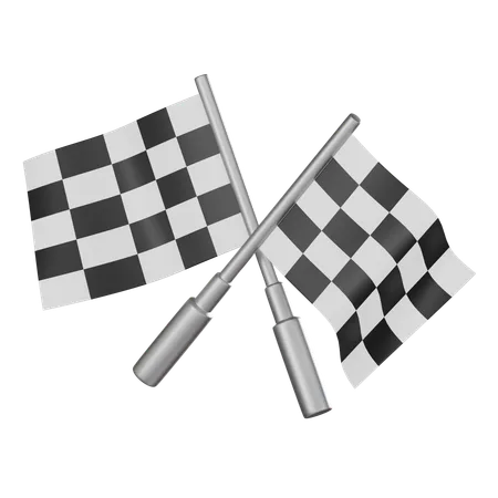 Checkered Flag Great For Visualizing Competition Finish Lines And The Essence Of Automotive Sports 3 D Render Illustration 3D Icon