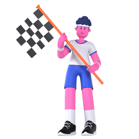 Race Winner  3D Illustration