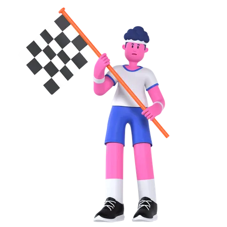 Race Winner  3D Illustration