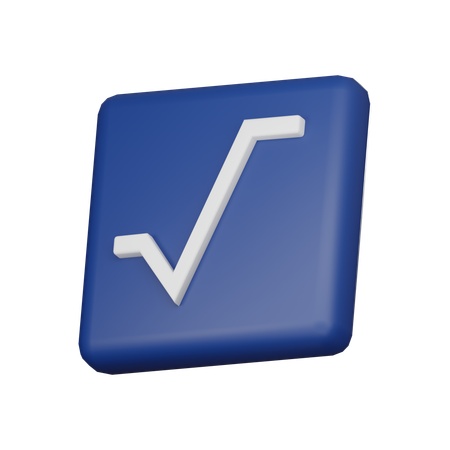 Racine carrée  3D Icon