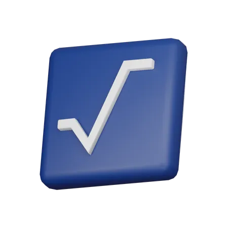 Racine carrée  3D Icon