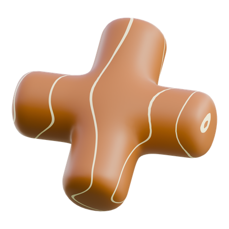 Racine de gingembre en forme de croix  3D Icon