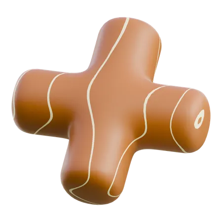 Racine de gingembre en forme de croix  3D Icon