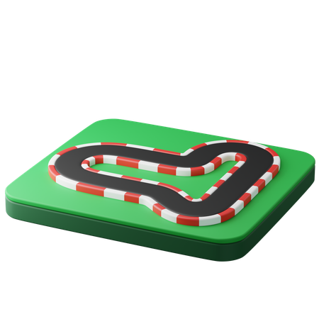 レースサーキット  3D Icon