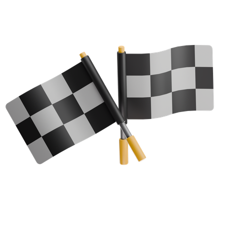 レース旗  3D Icon