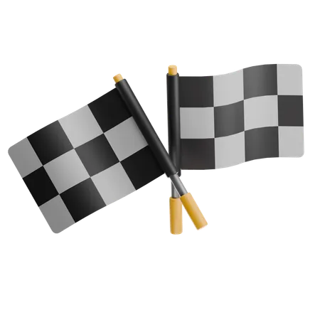 レース旗  3D Icon