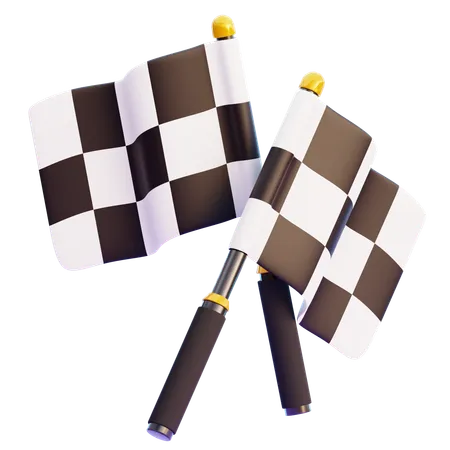 RACING FLAG  3D Icon