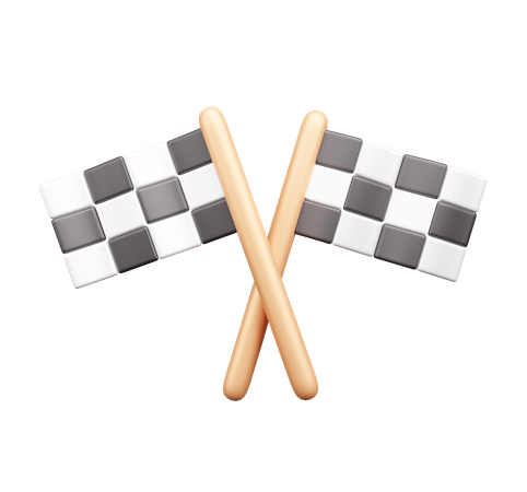 Racing Flags  3D Icon