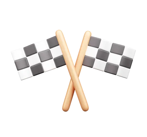 Racing Flags  3D Icon