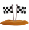 Racing Flags on Orange Base