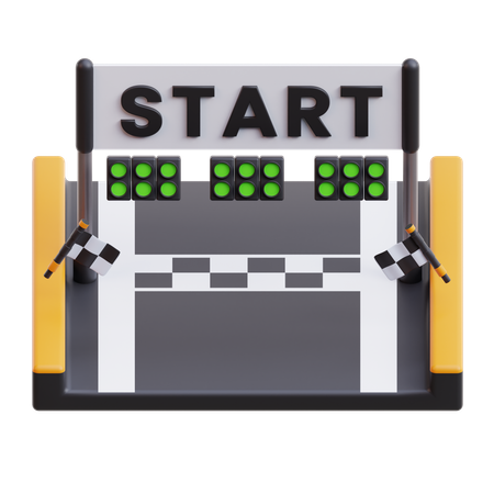 Racing Start Line  3D Icon