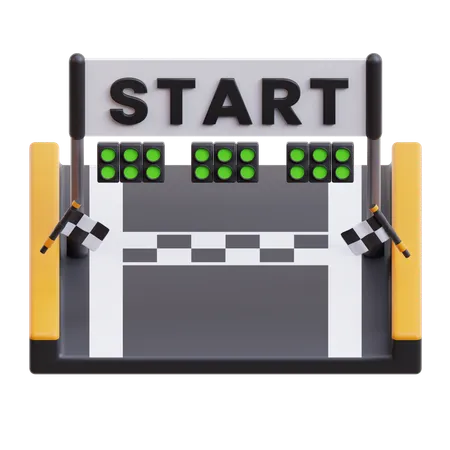 Racing Start Line  3D Icon