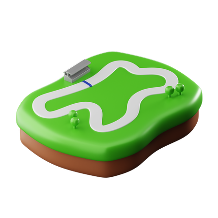 Racing Track  3D Icon
