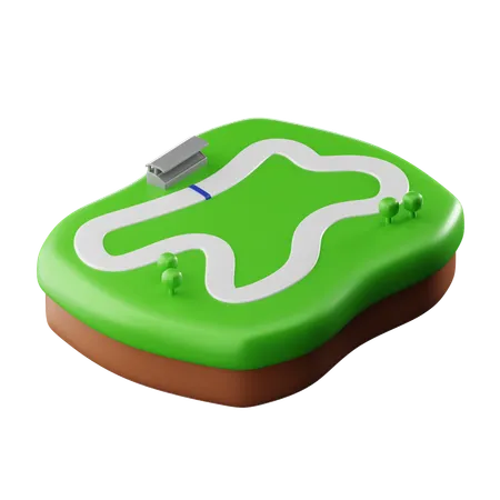 Racing Track 3 D Icon 3D Icon