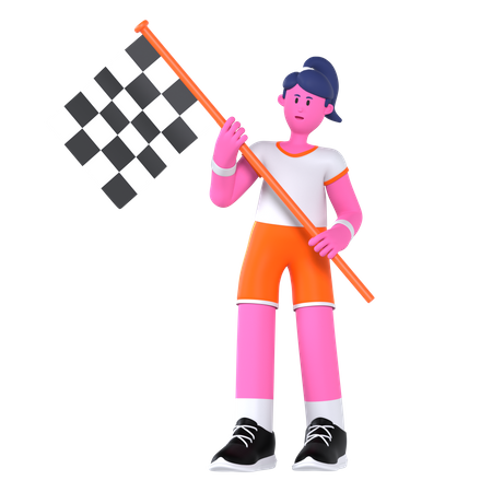 Racing Winner  3D Illustration