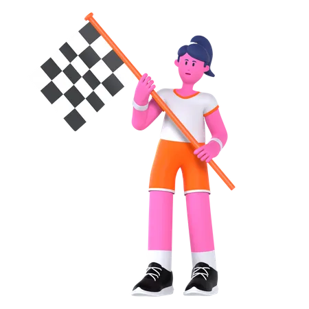 Racing Winner  3D Illustration