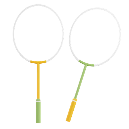 3 D Racket Illustration With Alpha Background 3D Icon