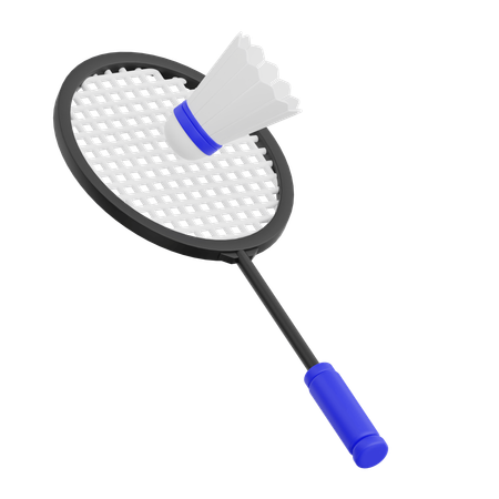 Racket And Shuttlecock Badminton  3D Icon