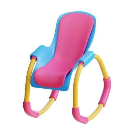 3 D Baby Racking Chair Icon 3D Icon