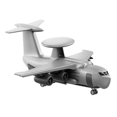 Avión radar  3D Icon