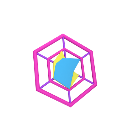 Radar Chart  3D Icon