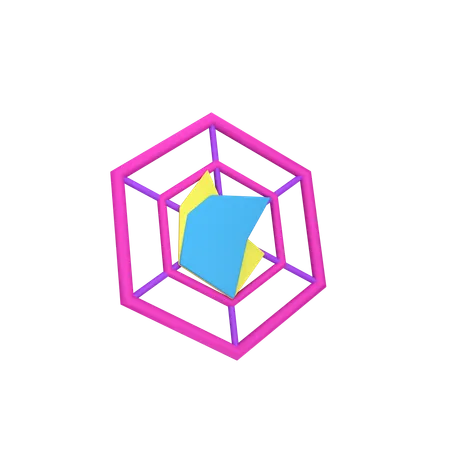 Radar Chart  3D Icon