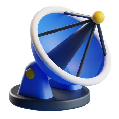 Radar Communication Satellite  3D Icon