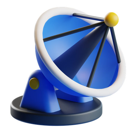 Radar Communication Satellite 3D Icon