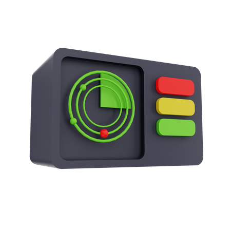 Radar Machine  3D Icon