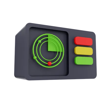 Radar Machine  3D Icon