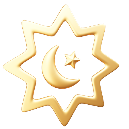 Rayon de lune étoile  3D Icon