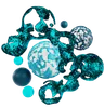 Radiant Ice Spheres Abstract Geometric