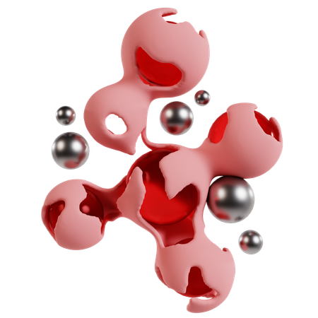 Radiant Pink Sphere Abstract Geometric  3D Icon