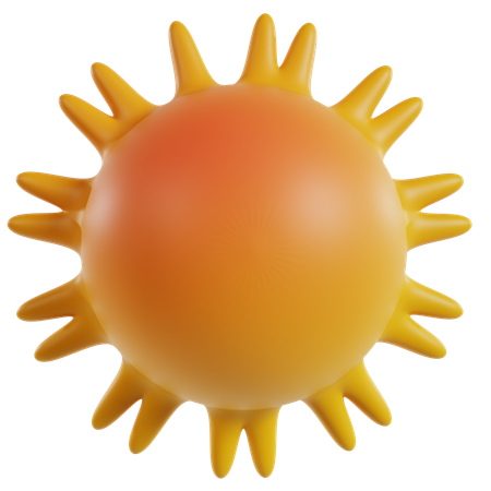 Radiant Sun Shape  3D Icon