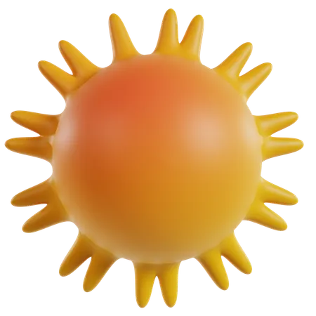 Radiant Sun Shape  3D Icon