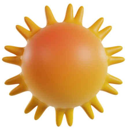 Radiant Sun Shape  3D Icon