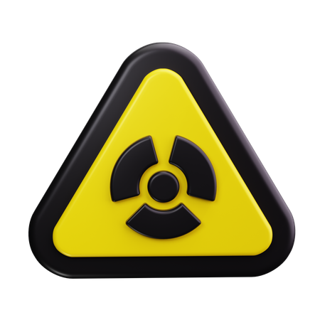 Radiation Hazard Triangle  3D Icon