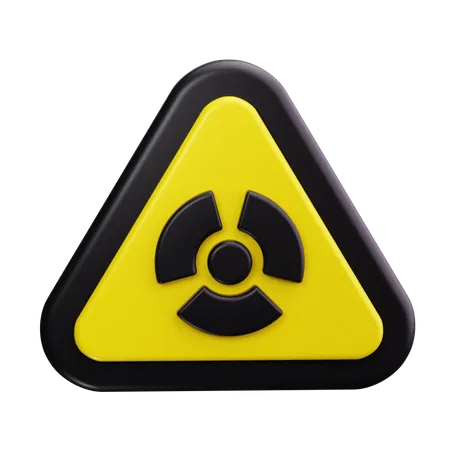 Radiation Hazard Triangle  3D Icon