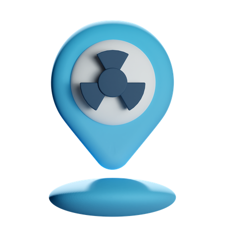 Radiation Location Pin  3D Icon
