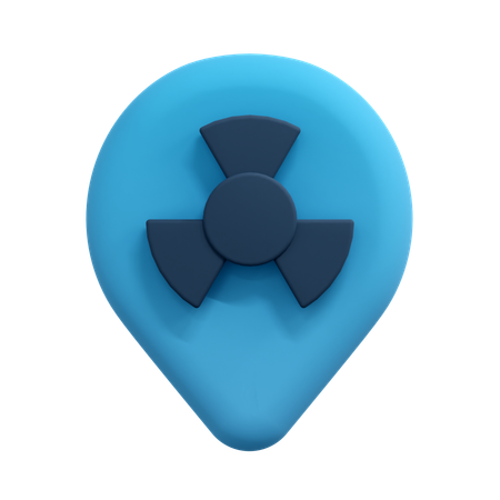 Radiation Location Pin  3D Icon
