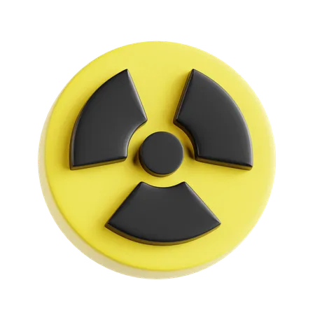 放射線サイン  3D Icon
